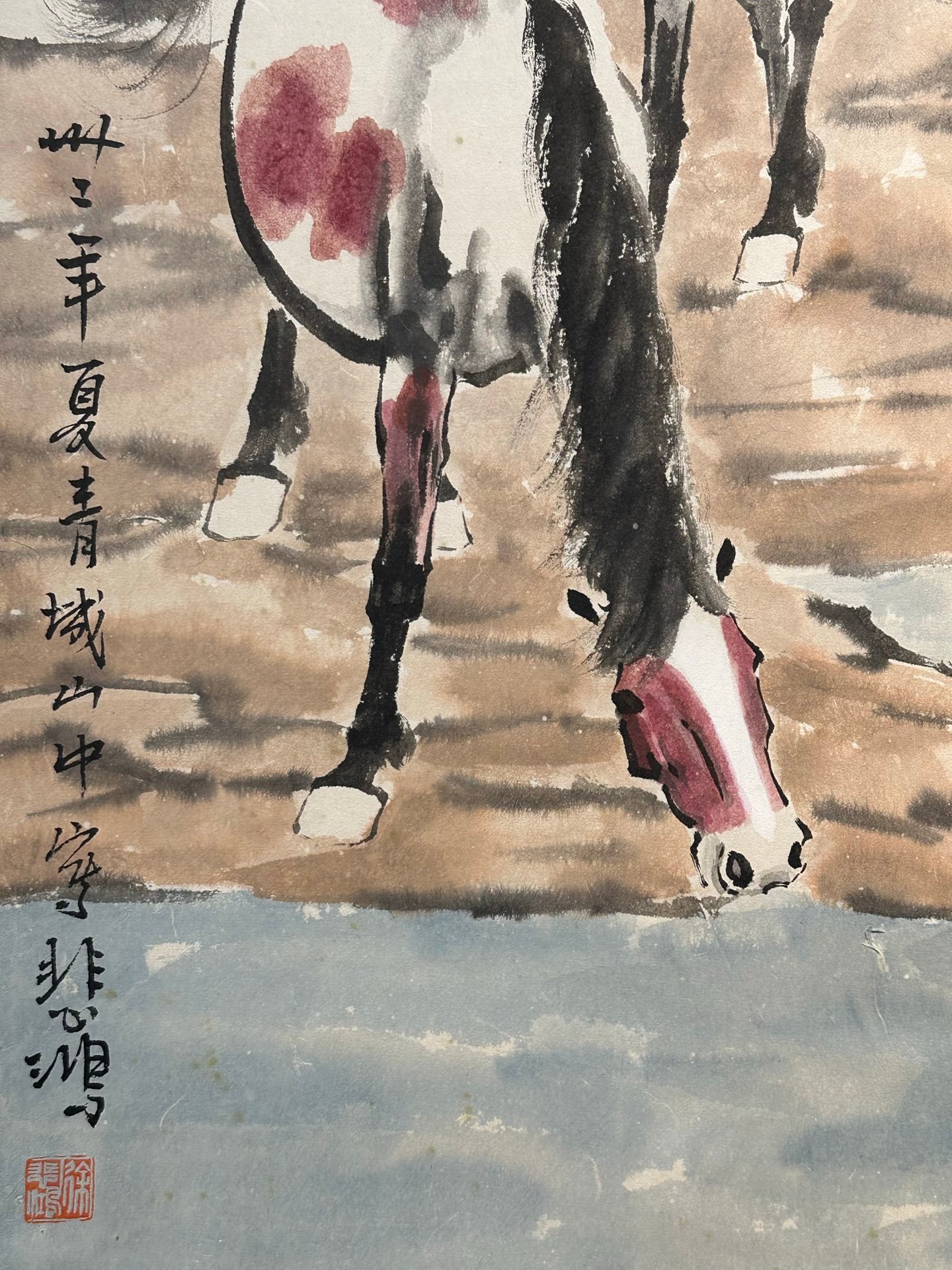 Chinese scroll painting Xu Beihong