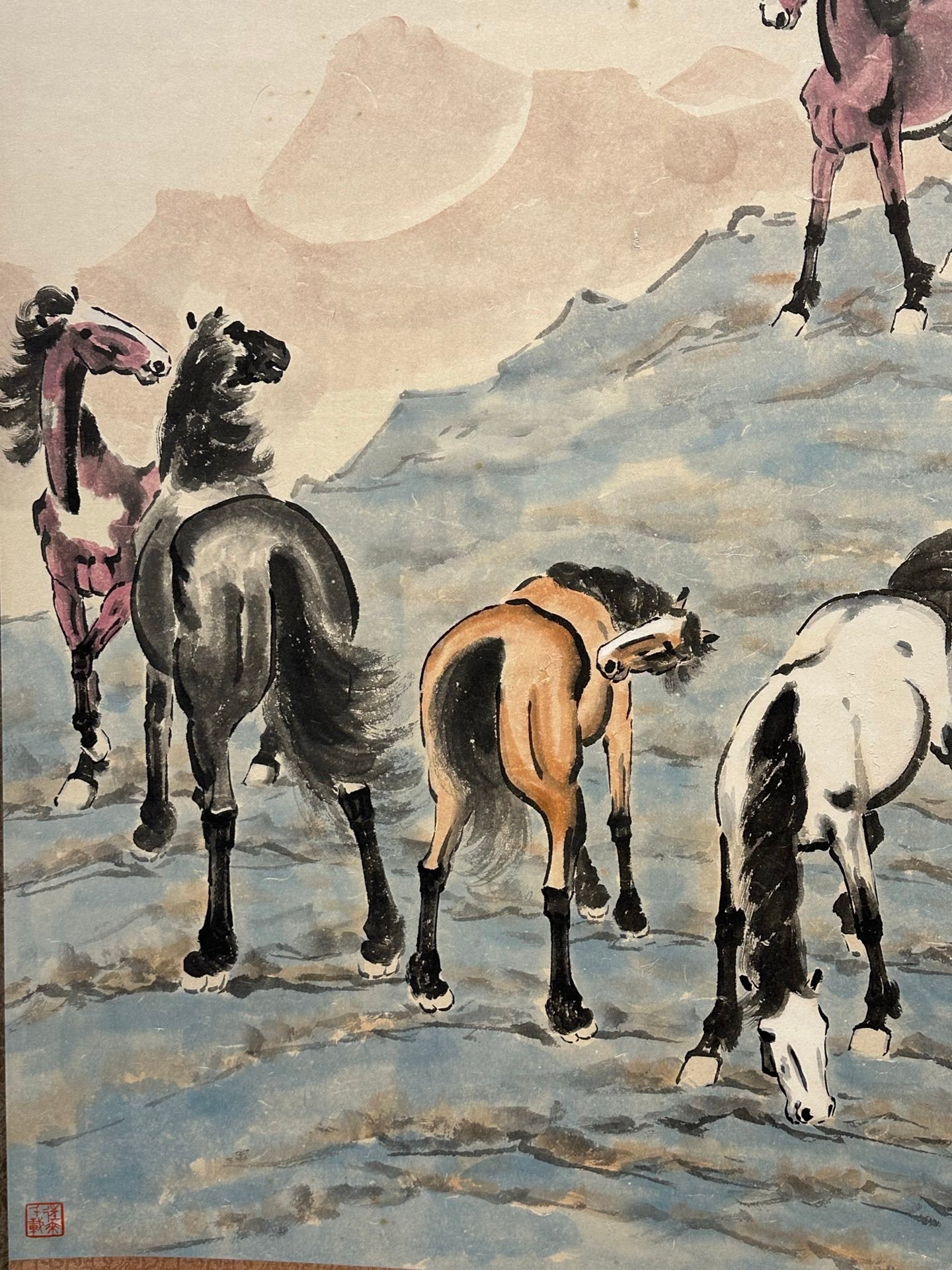 Chinese scroll painting Xu Beihong