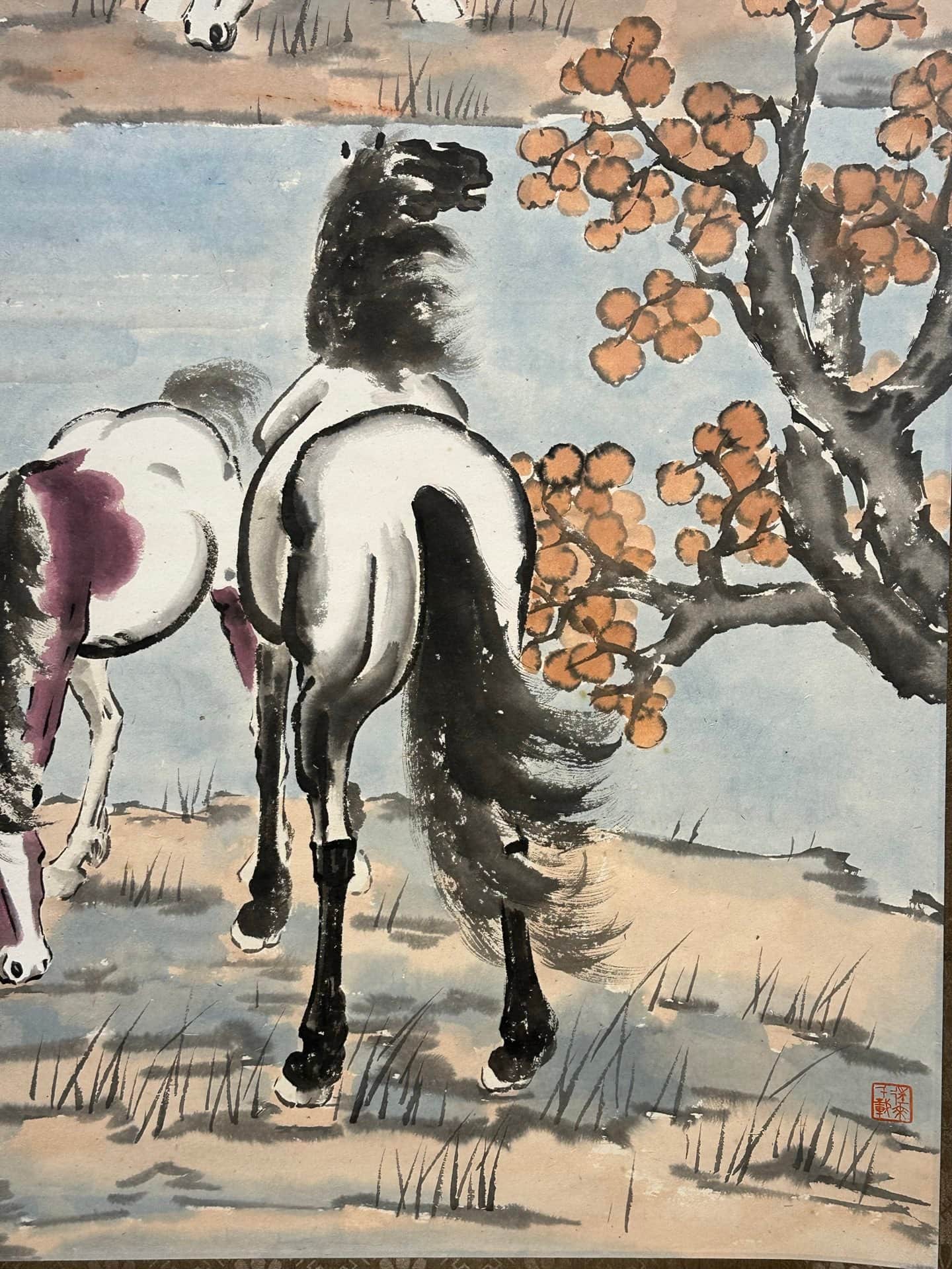Chinese scroll painting Xu Beihong