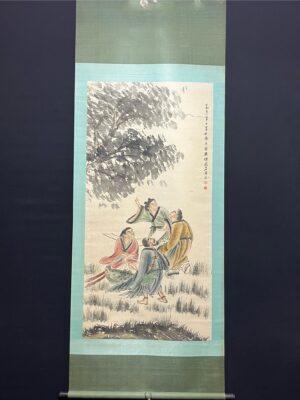 Chinese scroll painting Fu Baoshi