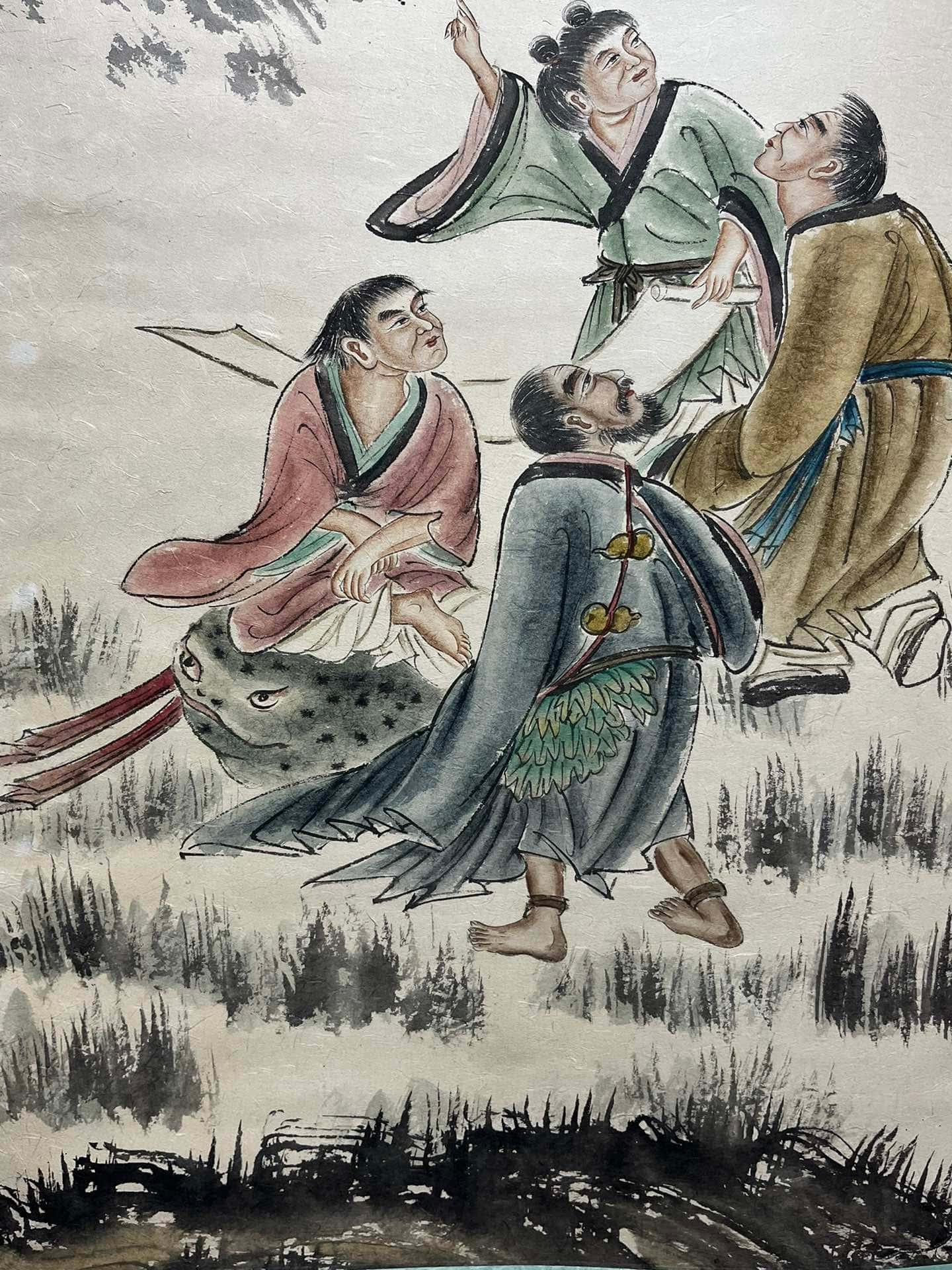 Chinese scroll painting Fu Baoshi