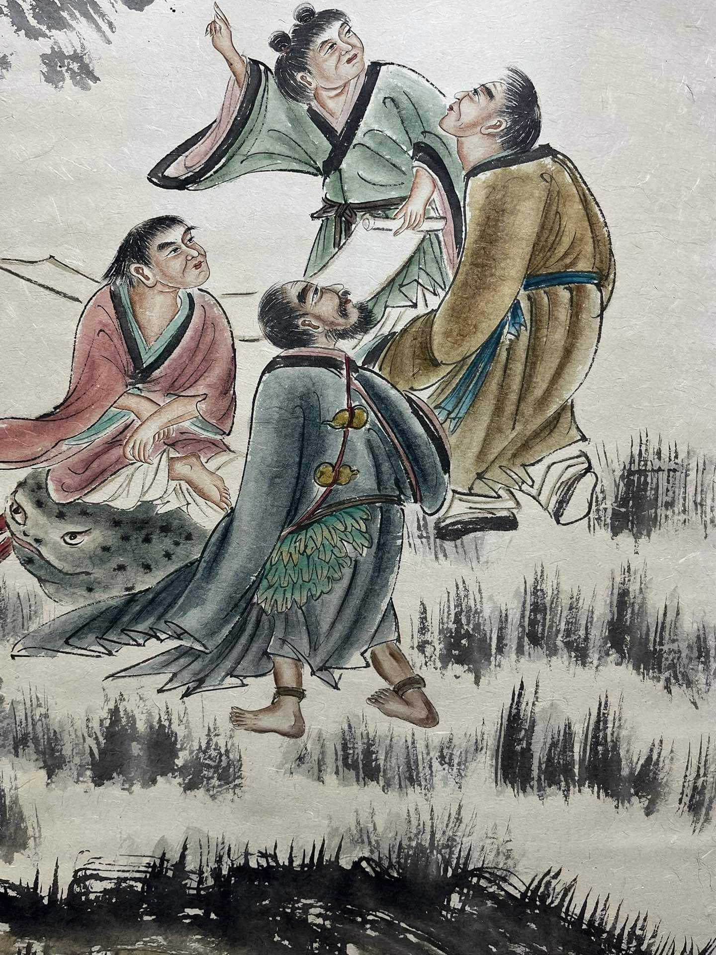 Chinese scroll painting Fu Baoshi