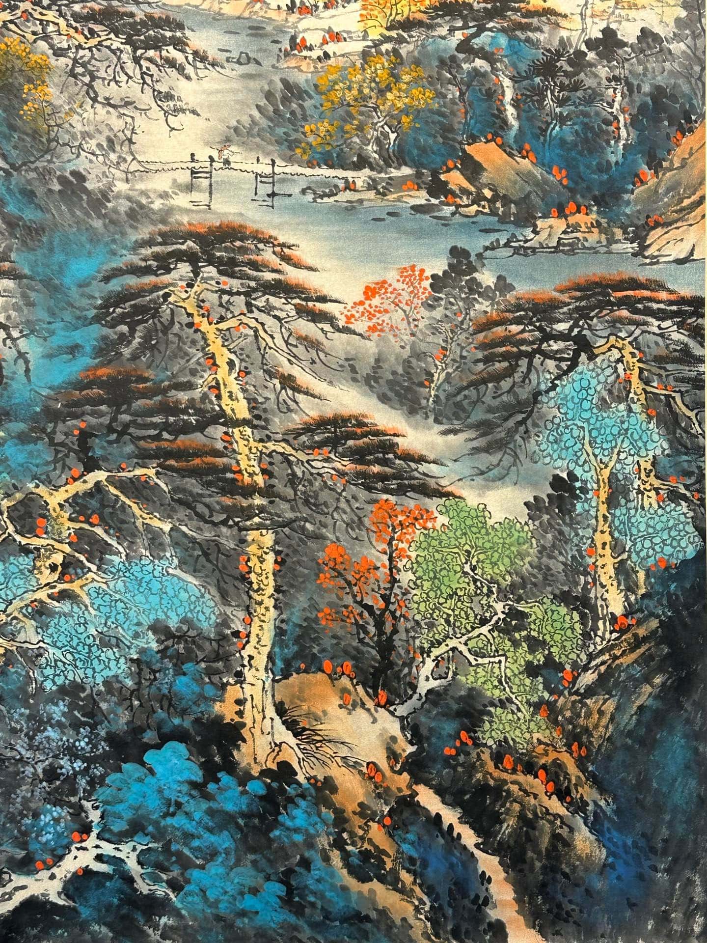 Chinese scroll painting Zhang Daqian
