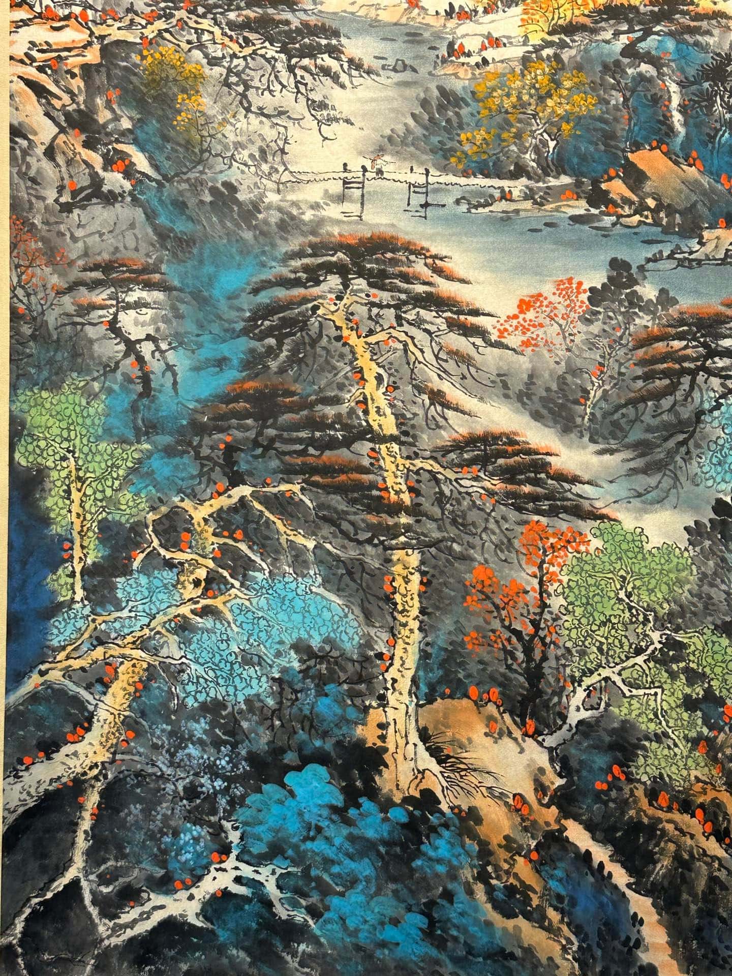 Chinese scroll painting Zhang Daqian