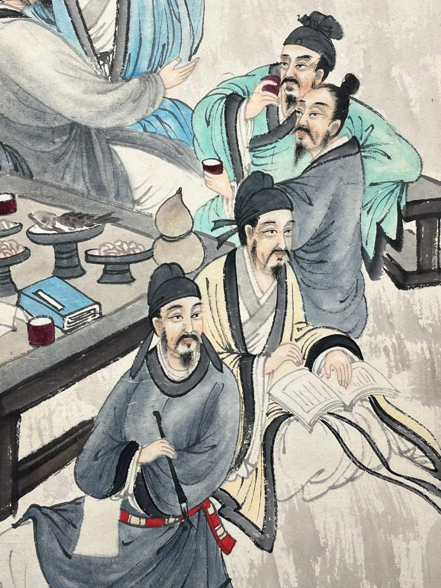 Chinese scroll painting Fu Baoshi