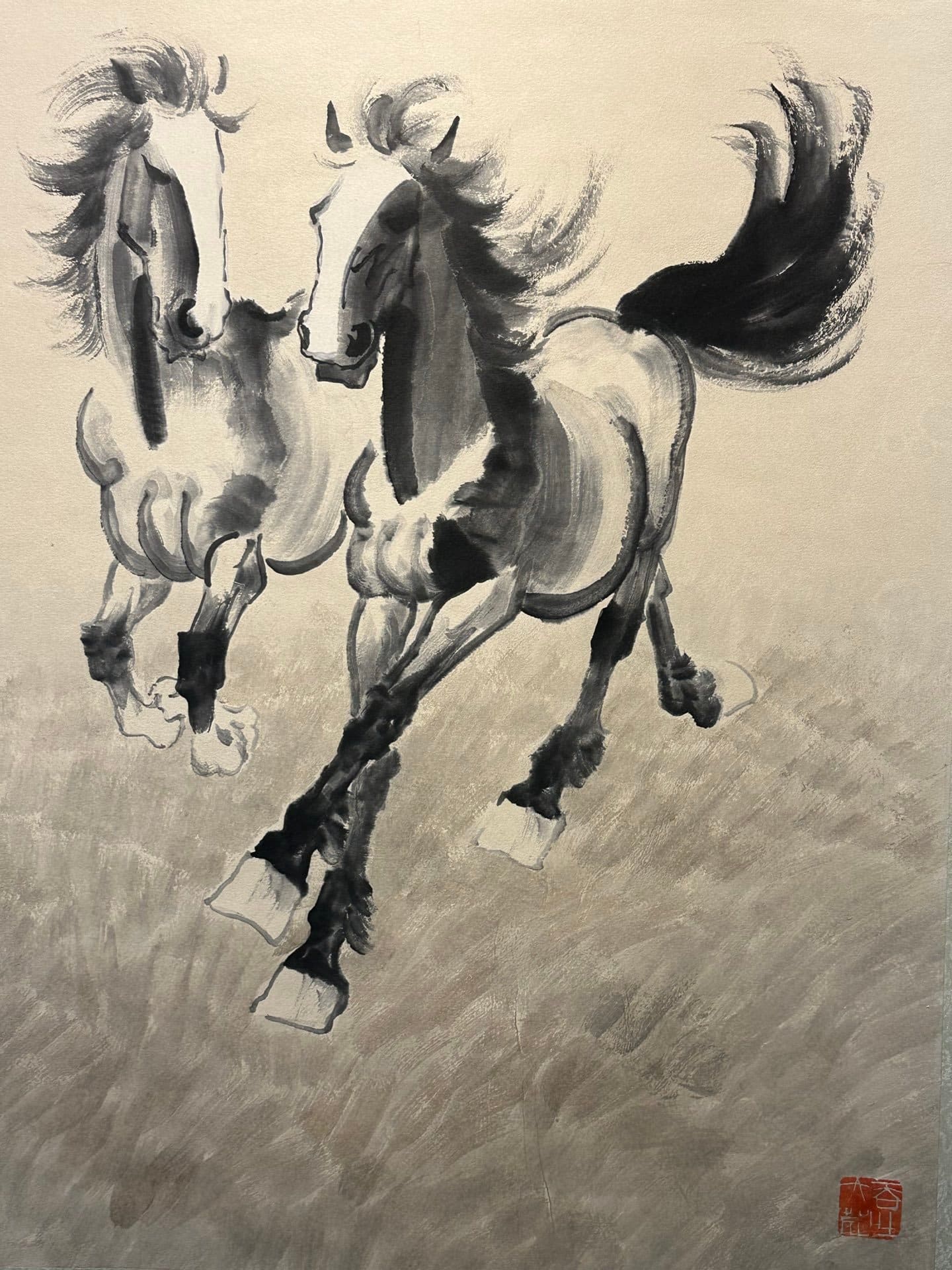 Chinese scroll painting Xu Beihong