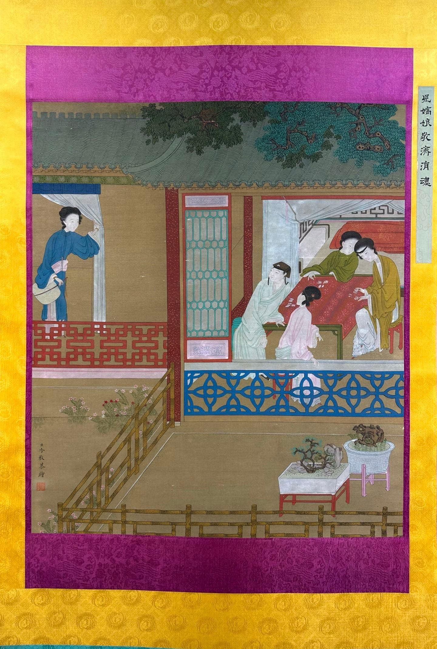 Chinese scroll painting Cold Mei