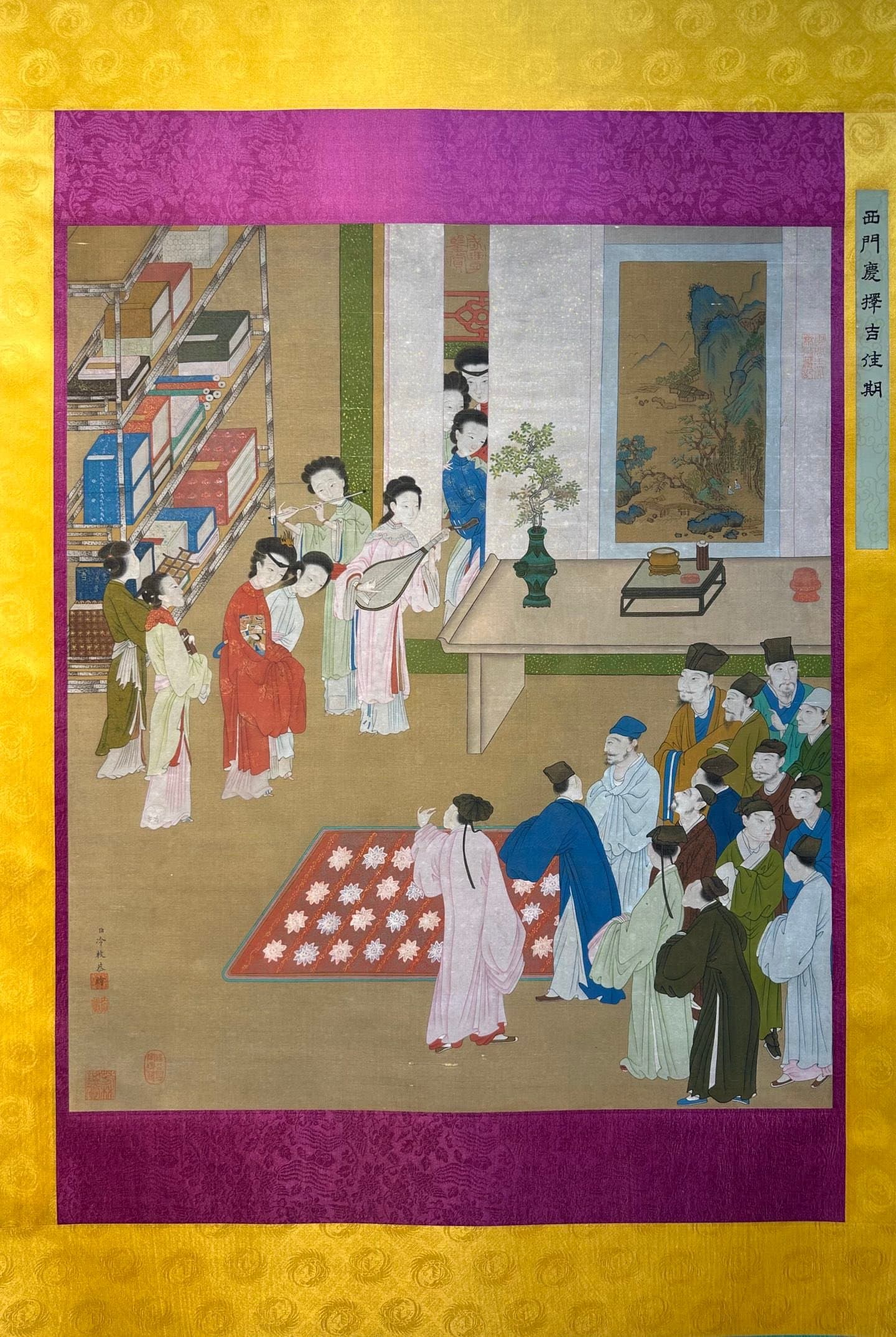 Chinese scroll painting Cold Mei