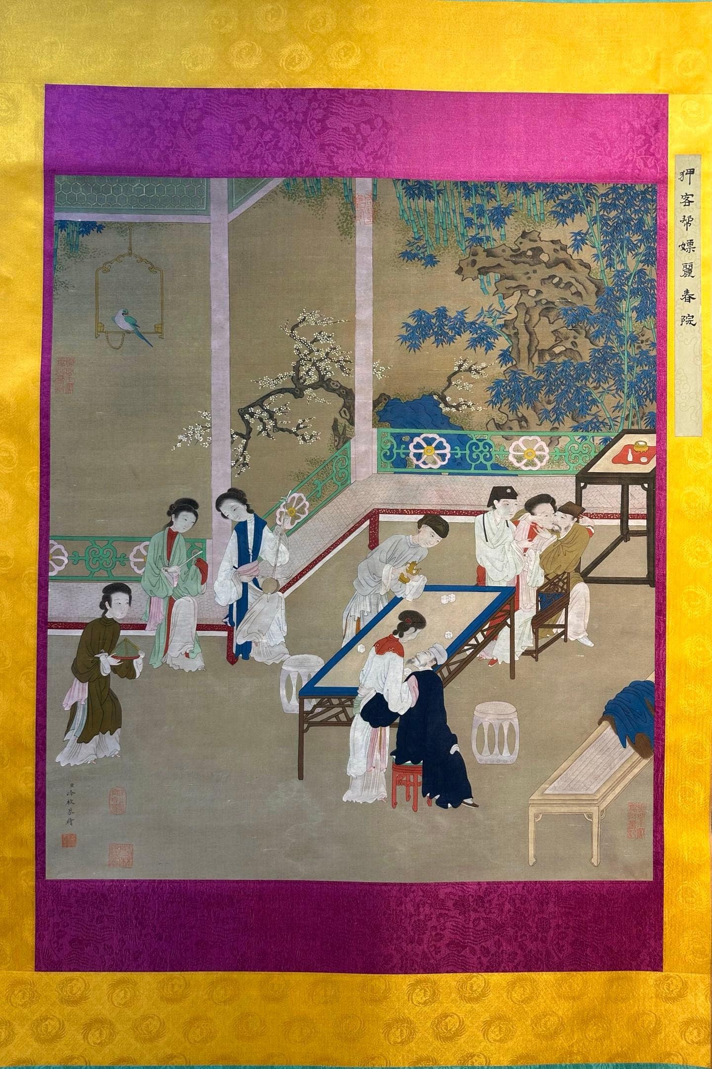 Chinese scroll painting Cold Mei