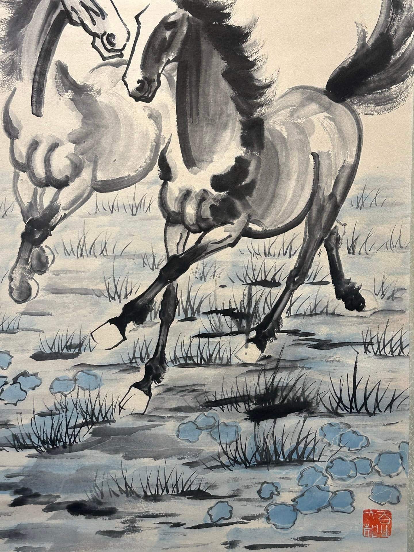 Chinese scroll painting Xu Beihong