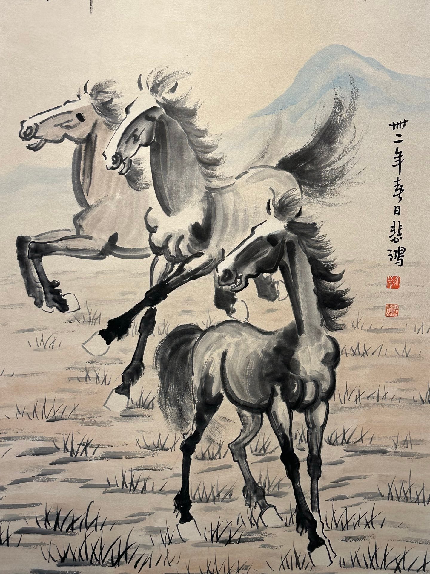 Chinese scroll painting Xu Beihong