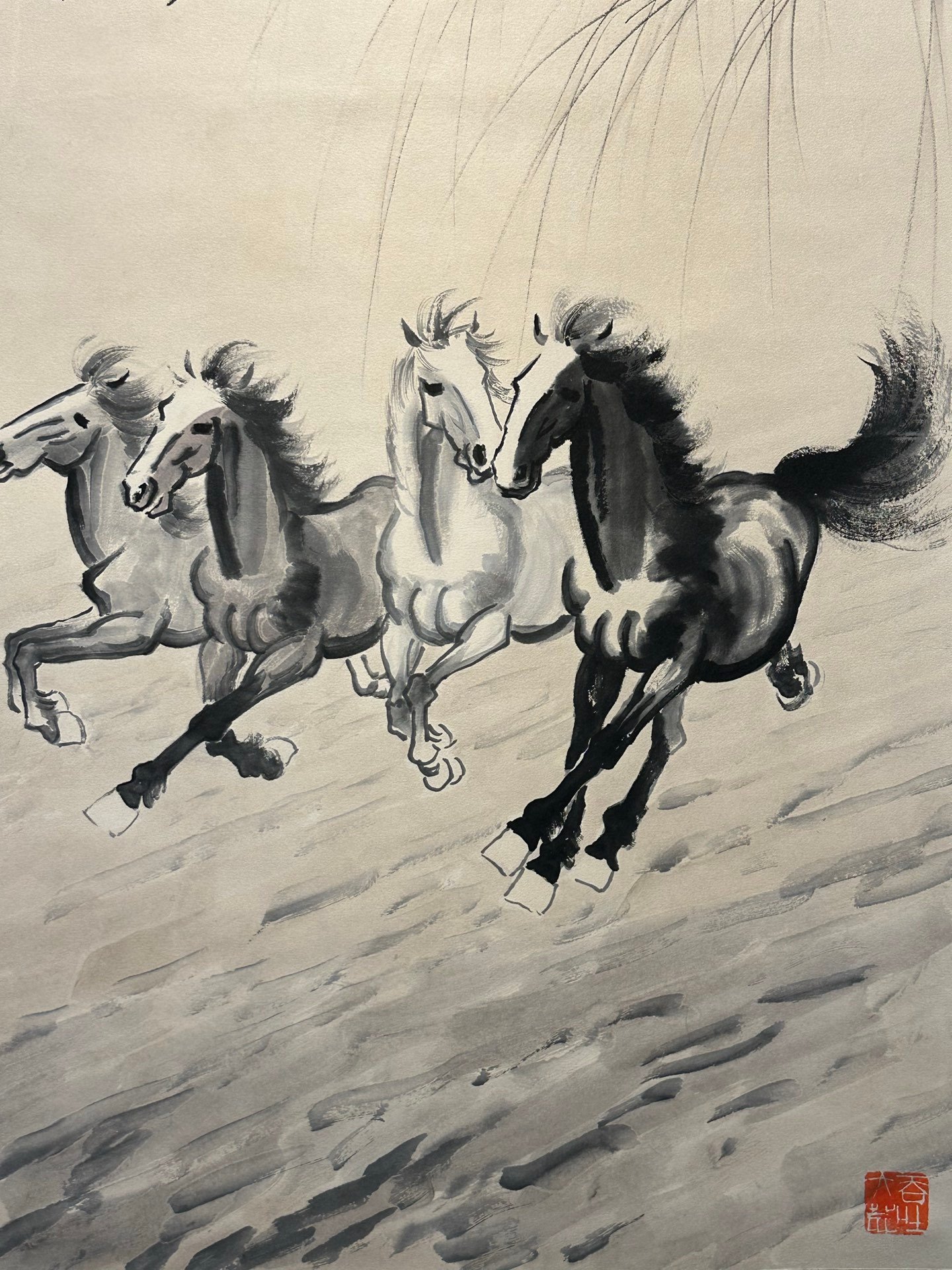 Chinese scroll painting Xu Beihong