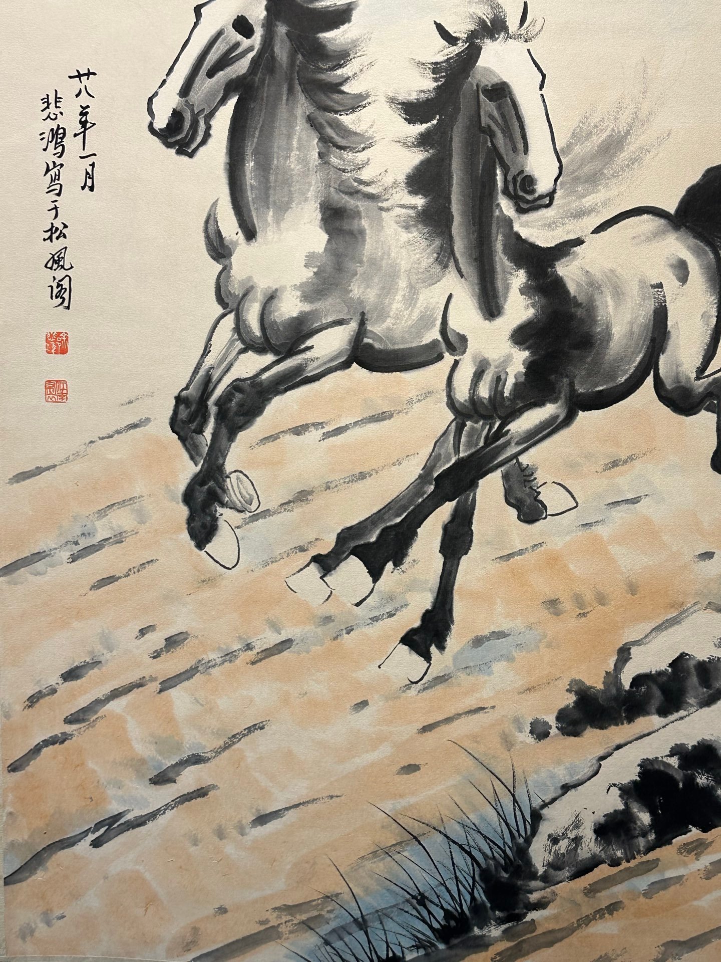 Chinese scroll painting Xu Beihong