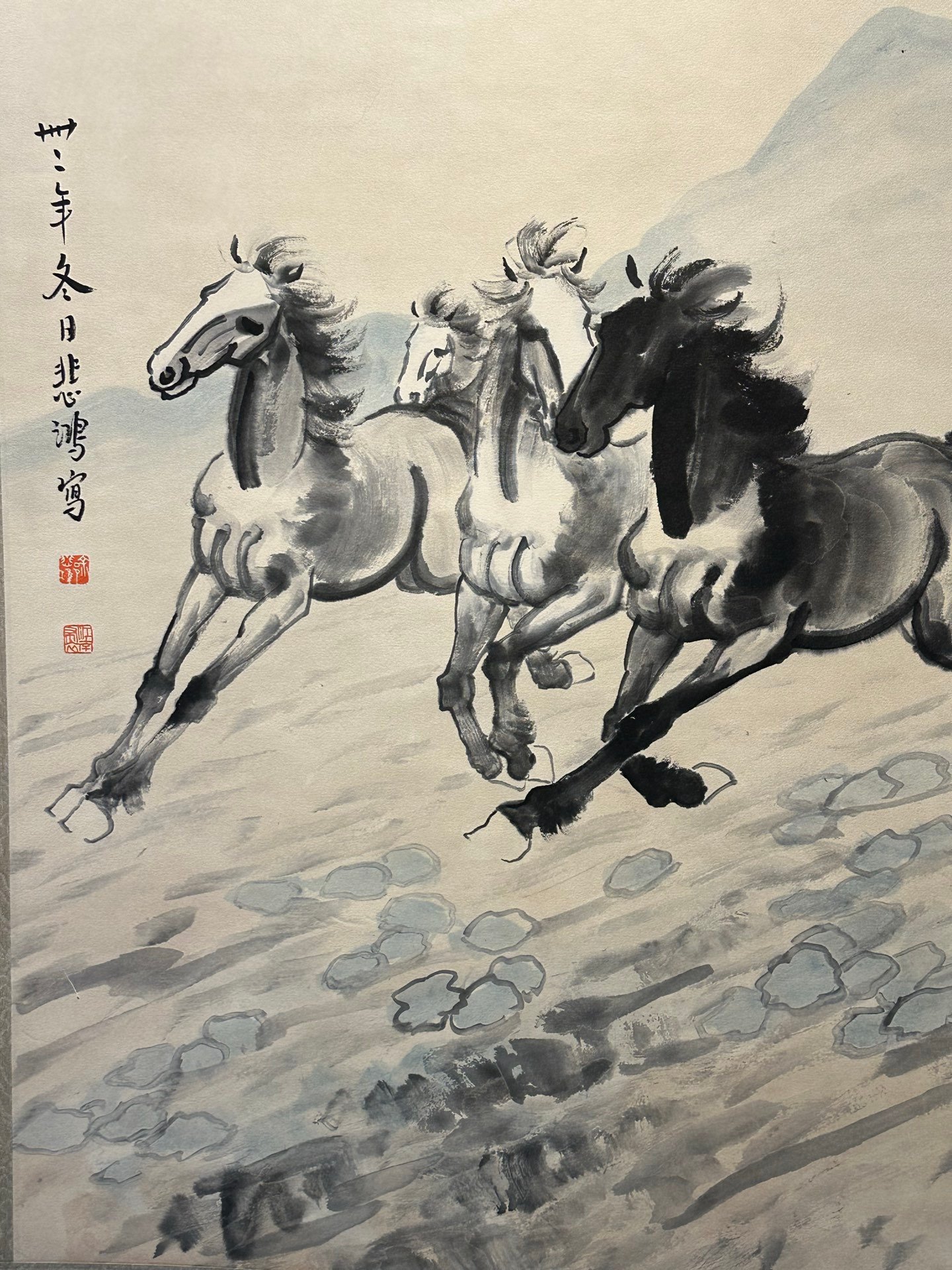 Chinese scroll painting Xu Beihong