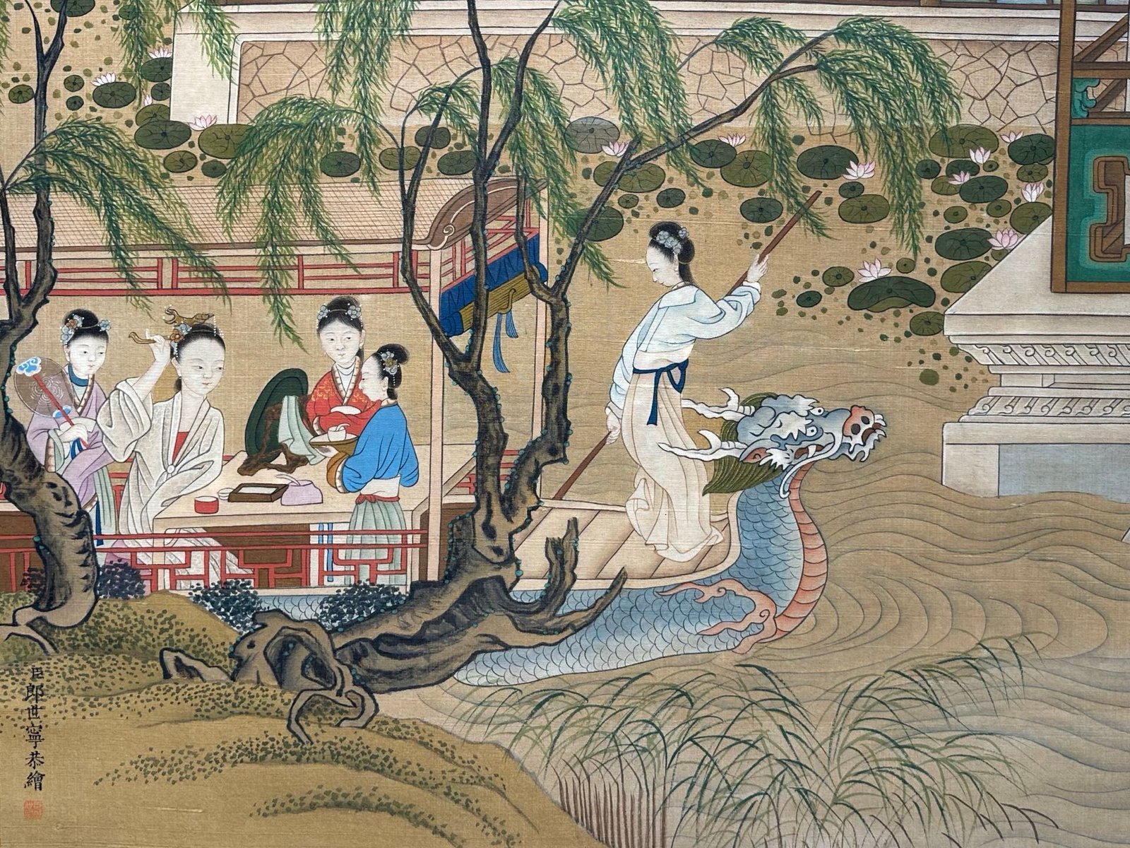 Chinese scroll painting Giuseppe