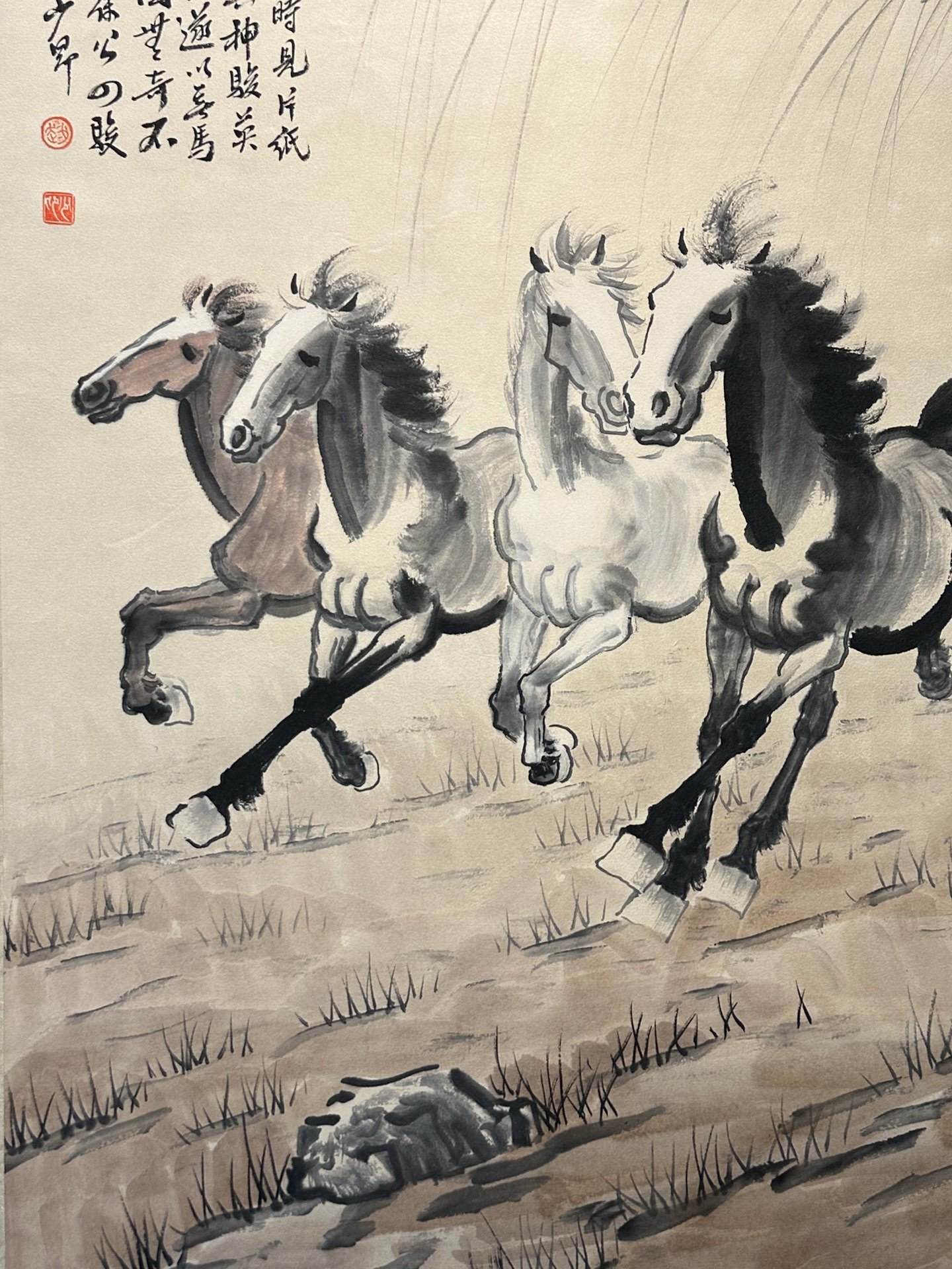 Chinese scroll painting Xu Beihong