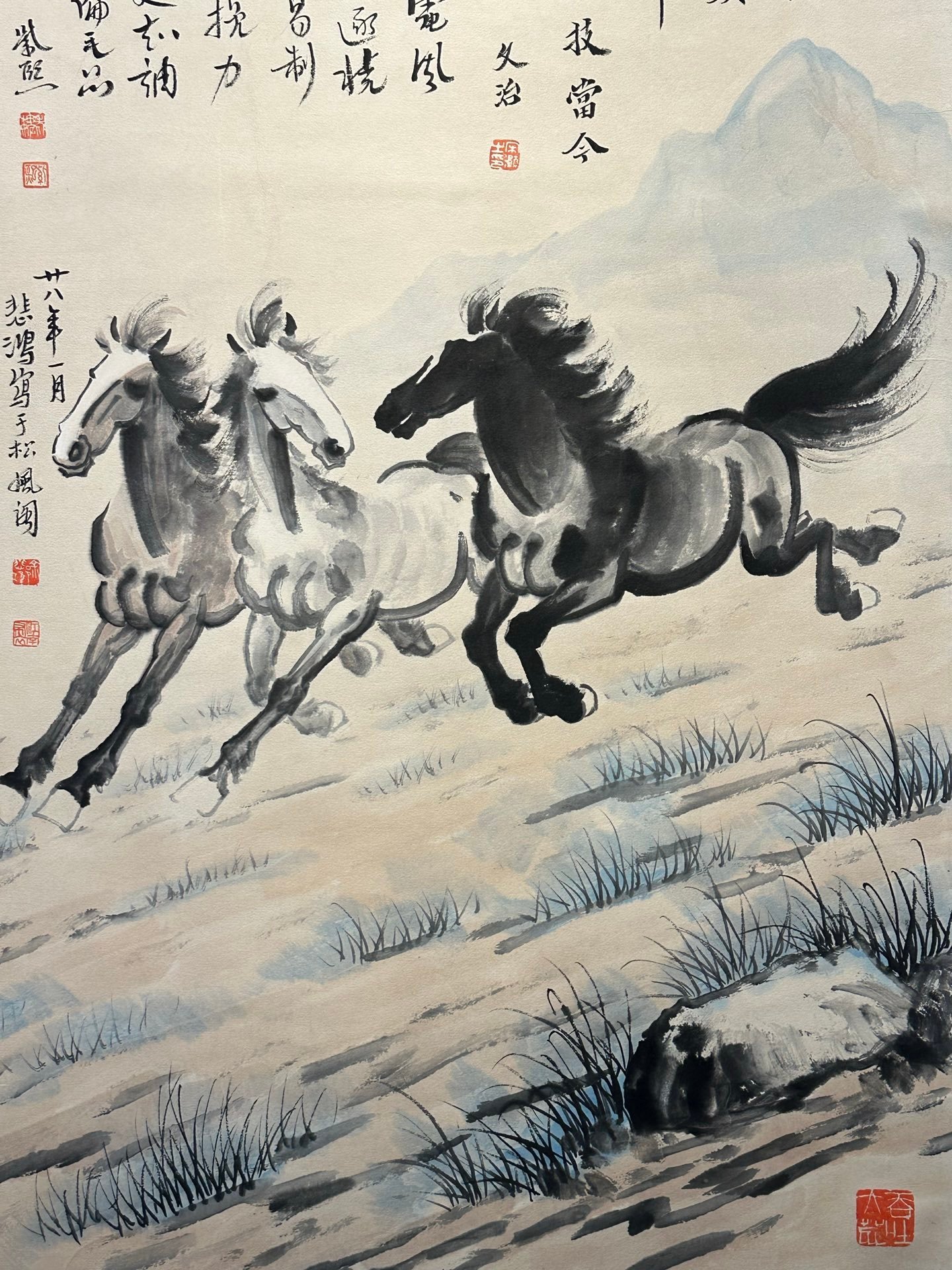 Chinese scroll painting Xu Beihong