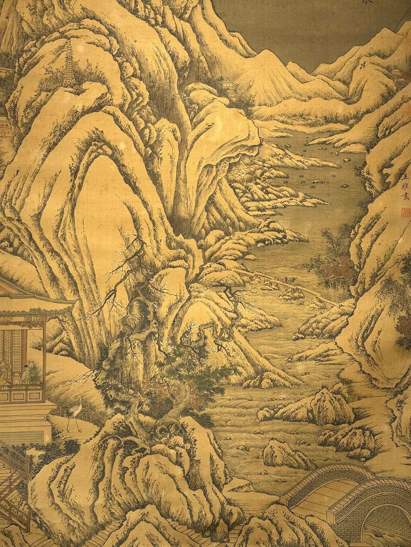 Chinese scroll painting Wang Wei