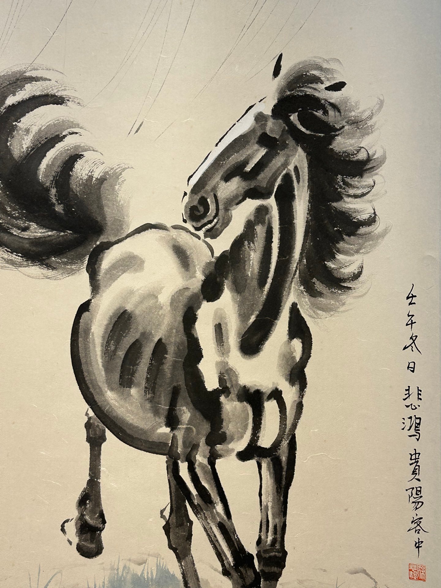 Chinese scroll painting Xu Beihong