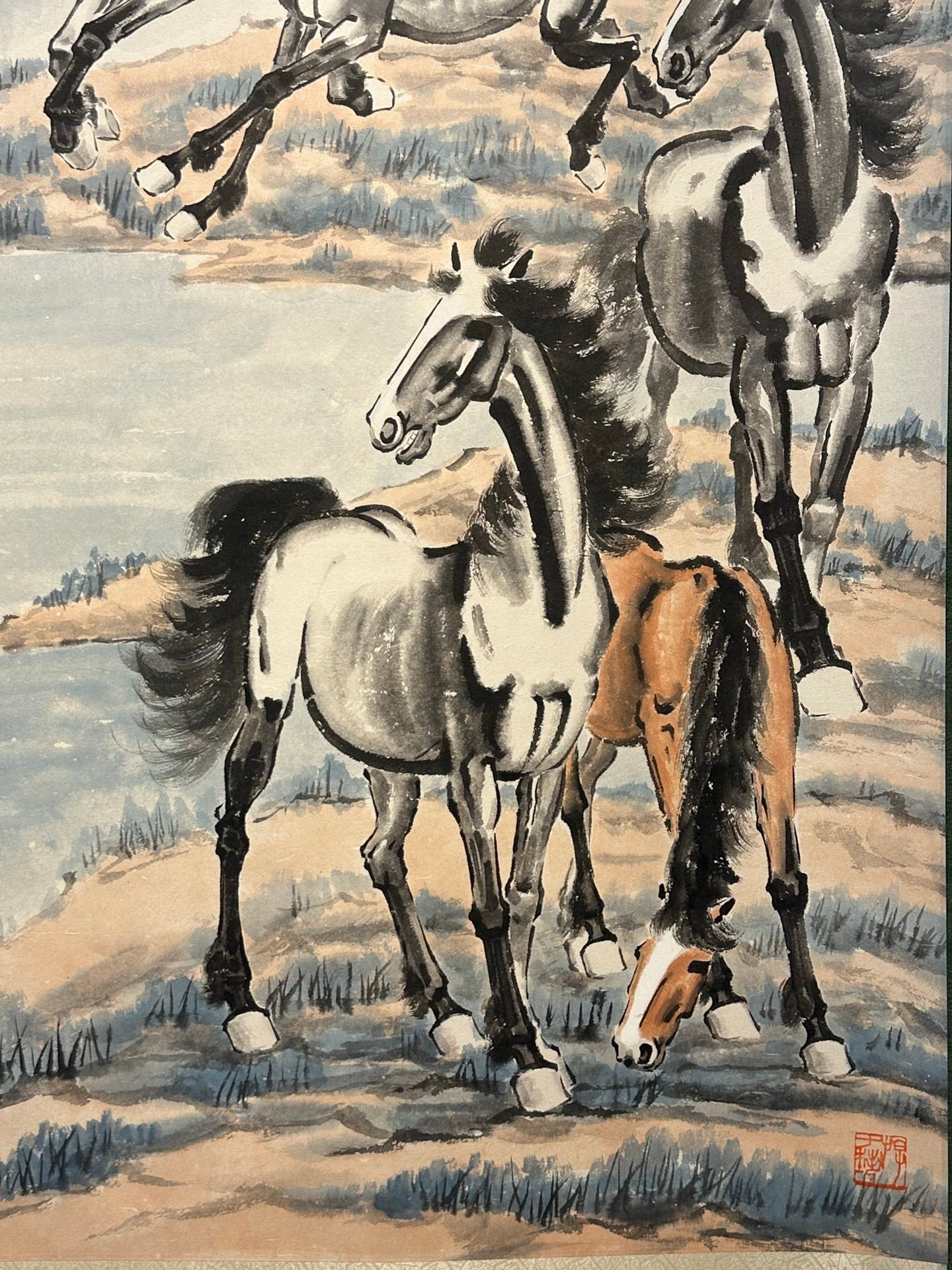 Chinese scroll painting Xu Beihong