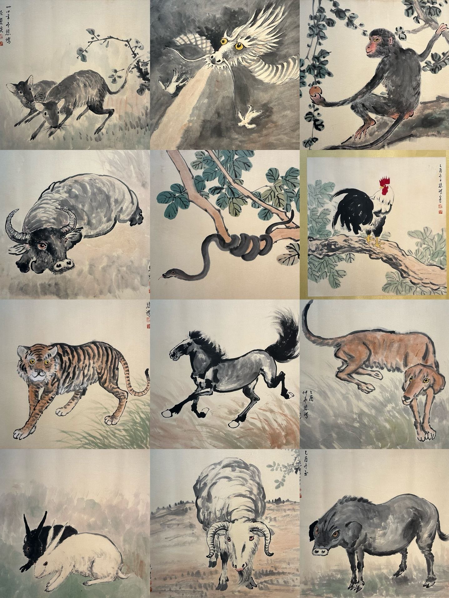 Chinese scroll painting Xu Beihong