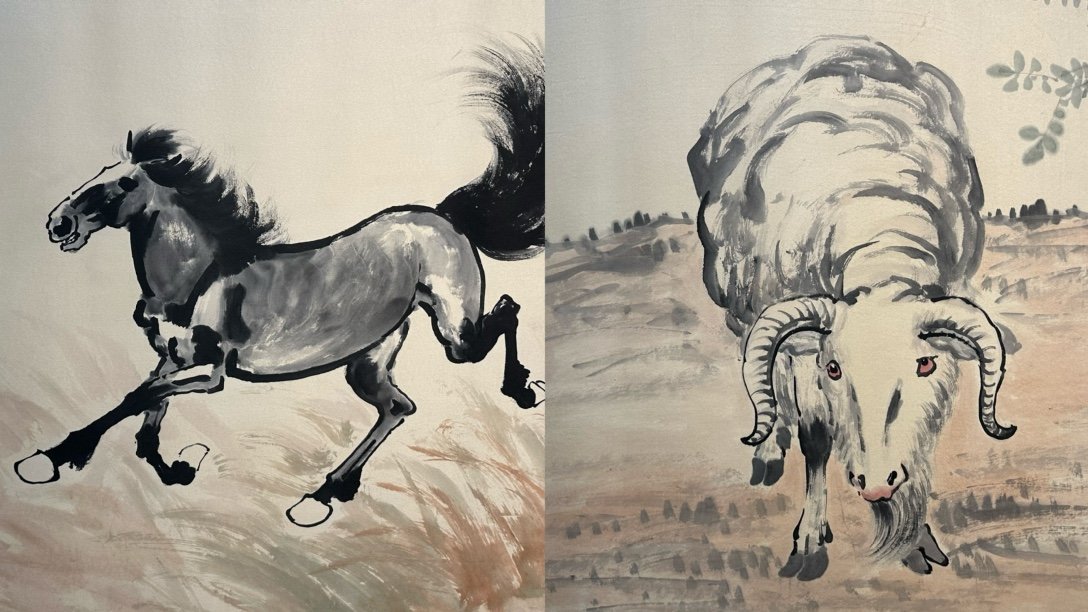 Chinese scroll painting Xu Beihong