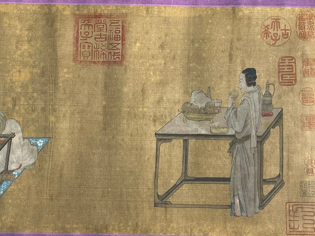Chinese scroll painting Zhou Wenju