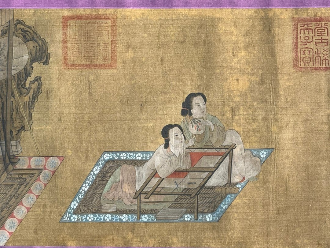 Chinese scroll painting Zhou Wenju