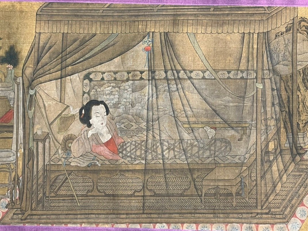 Chinese scroll painting Zhou Wenju