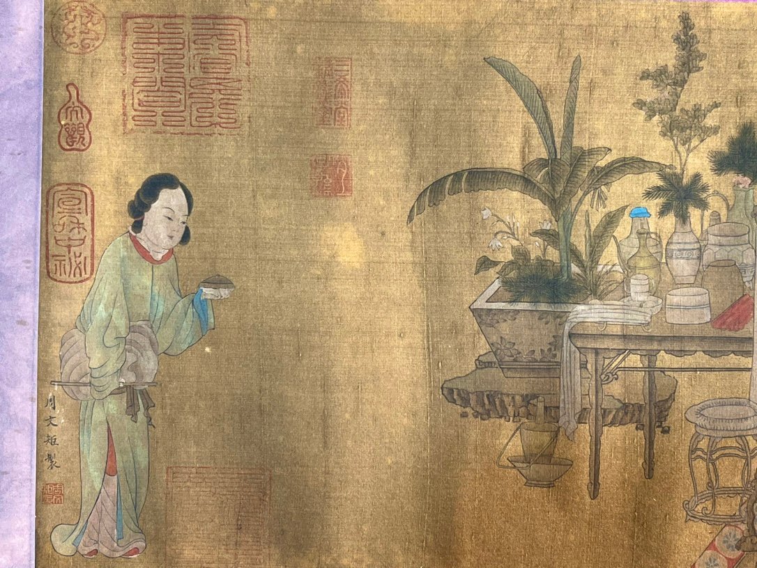 Chinese scroll painting Zhou Wenju