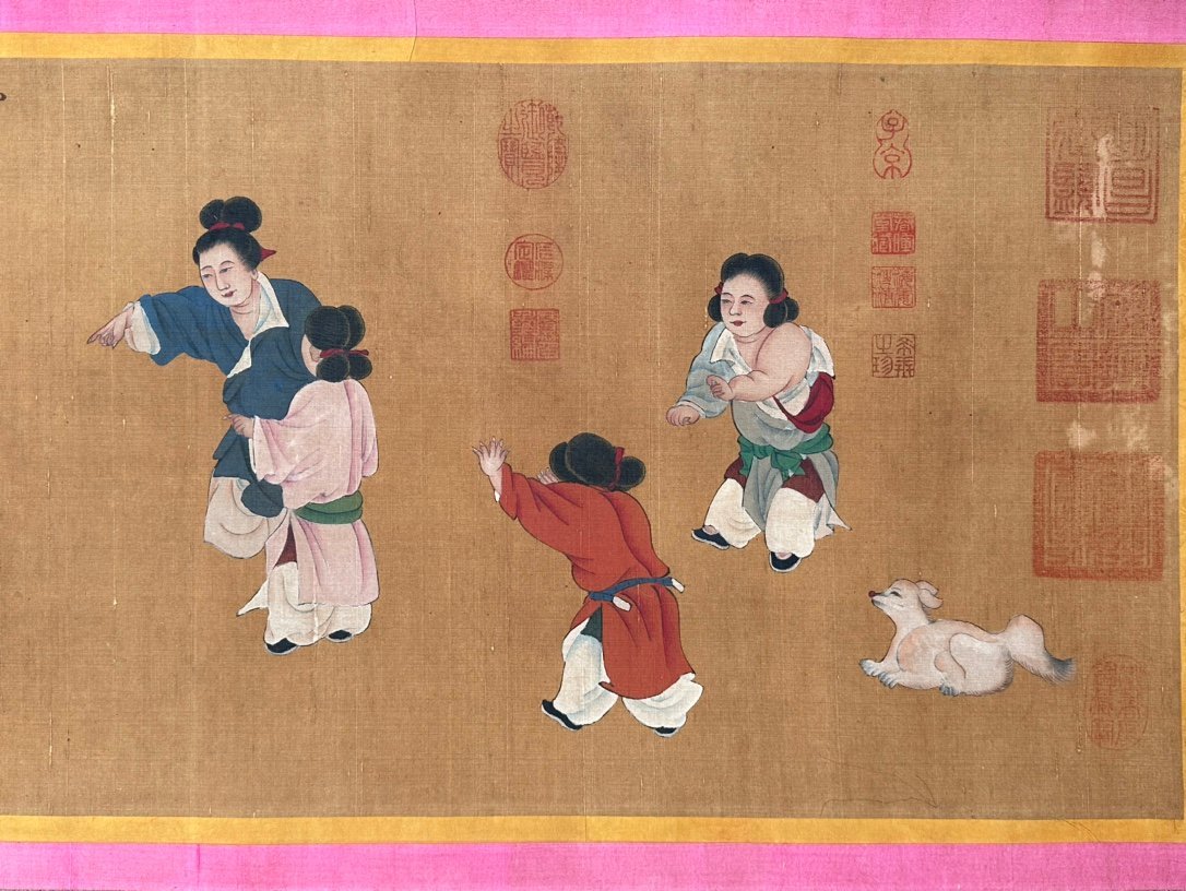 Chinese scroll painting Zhou Wenju