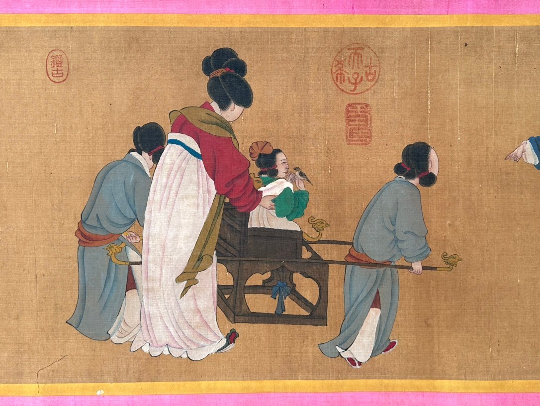 Chinese scroll painting Zhou Wenju