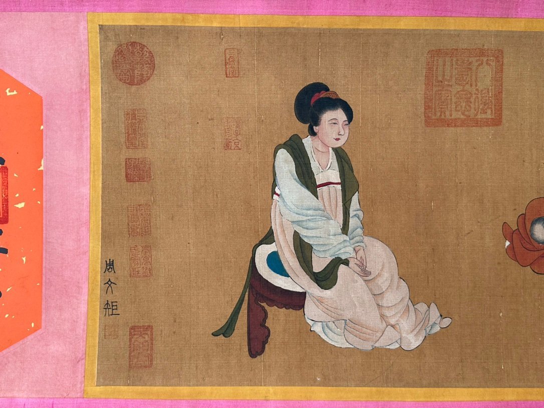 Chinese scroll painting Zhou Wenju