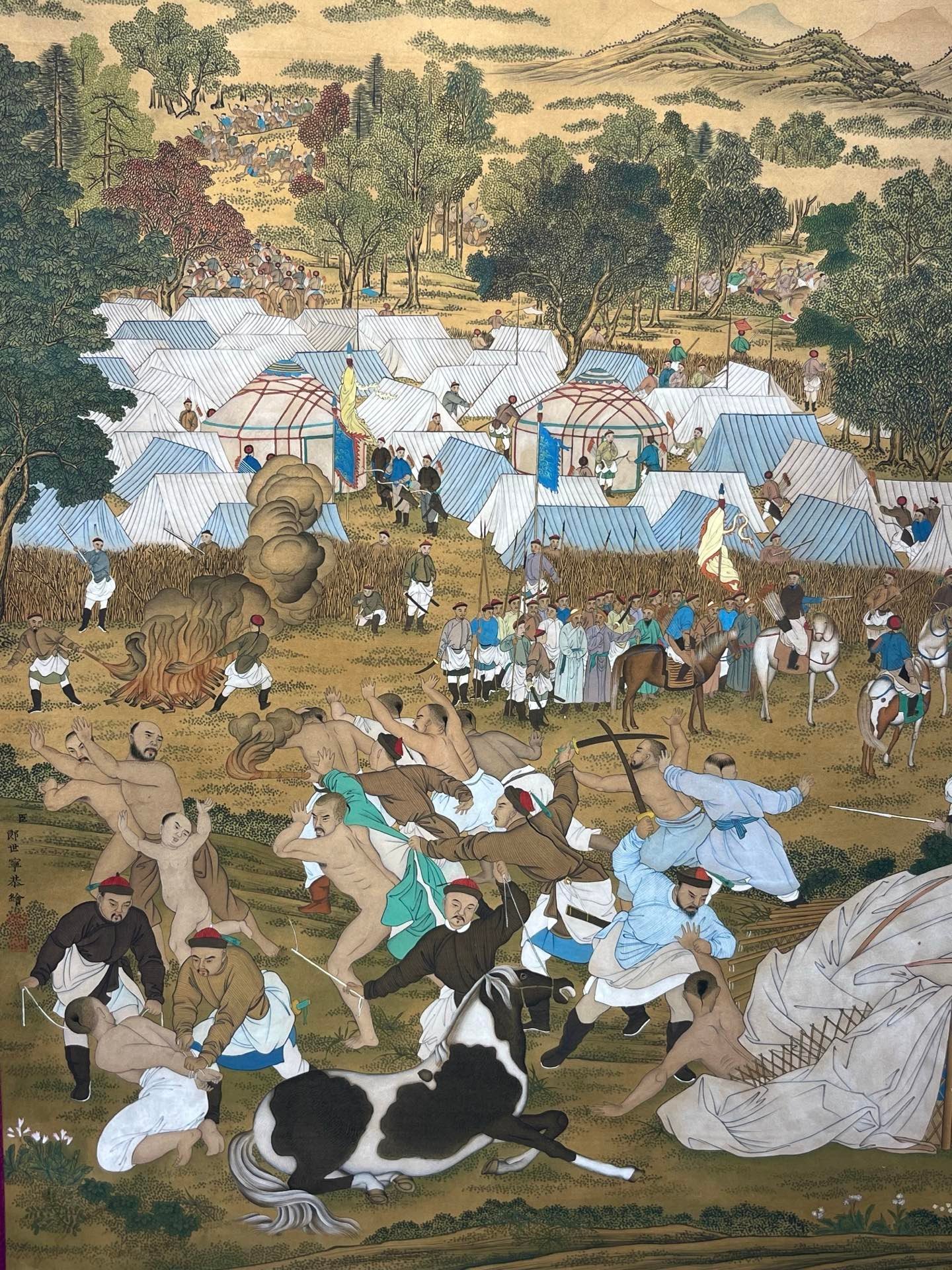 Chinese scroll painting Giuseppe