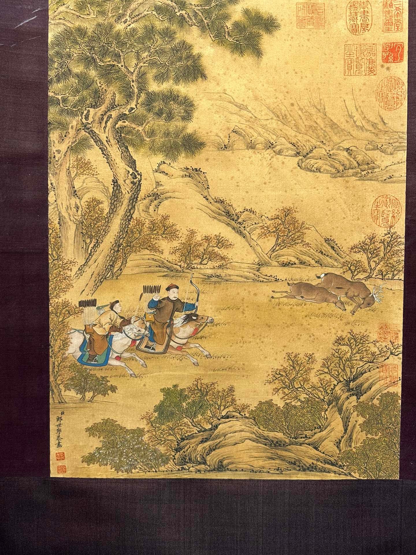 Chinese scroll painting Giuseppe