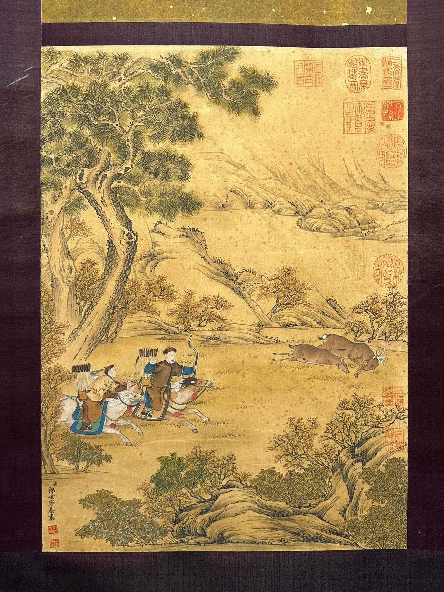 Chinese scroll painting Giuseppe