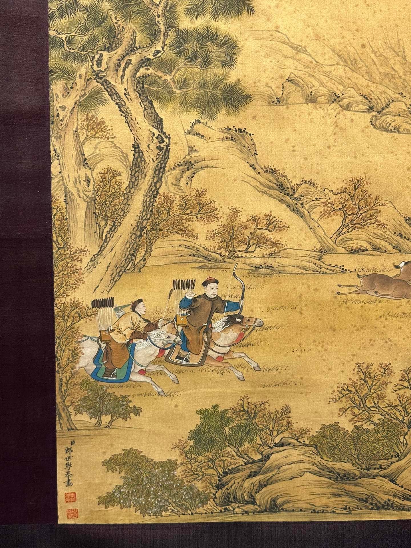 Chinese scroll painting Giuseppe