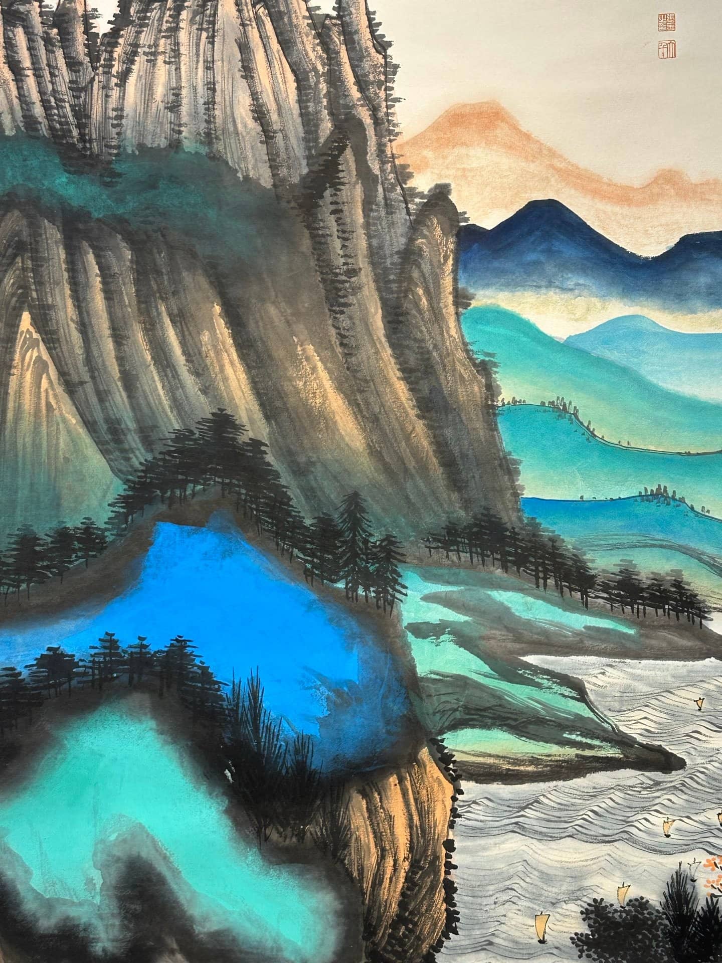 Chinese scroll painting Zhang Daqian