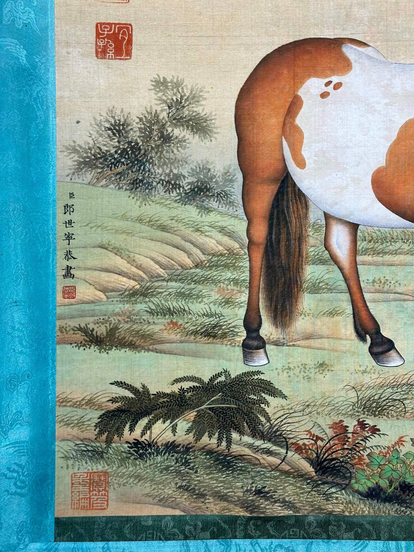 Chinese scroll painting Giuseppe