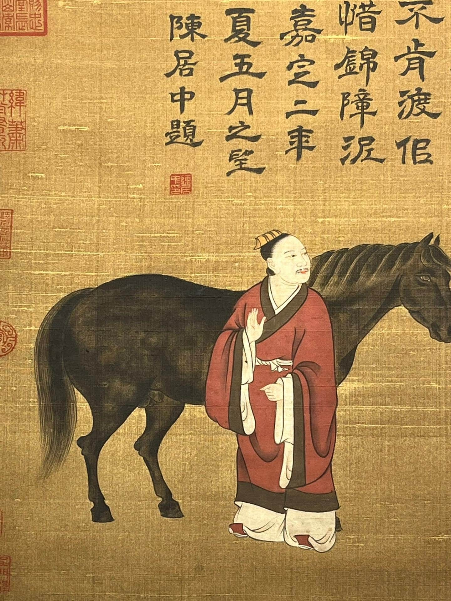 Chinese scroll painting Han Gan