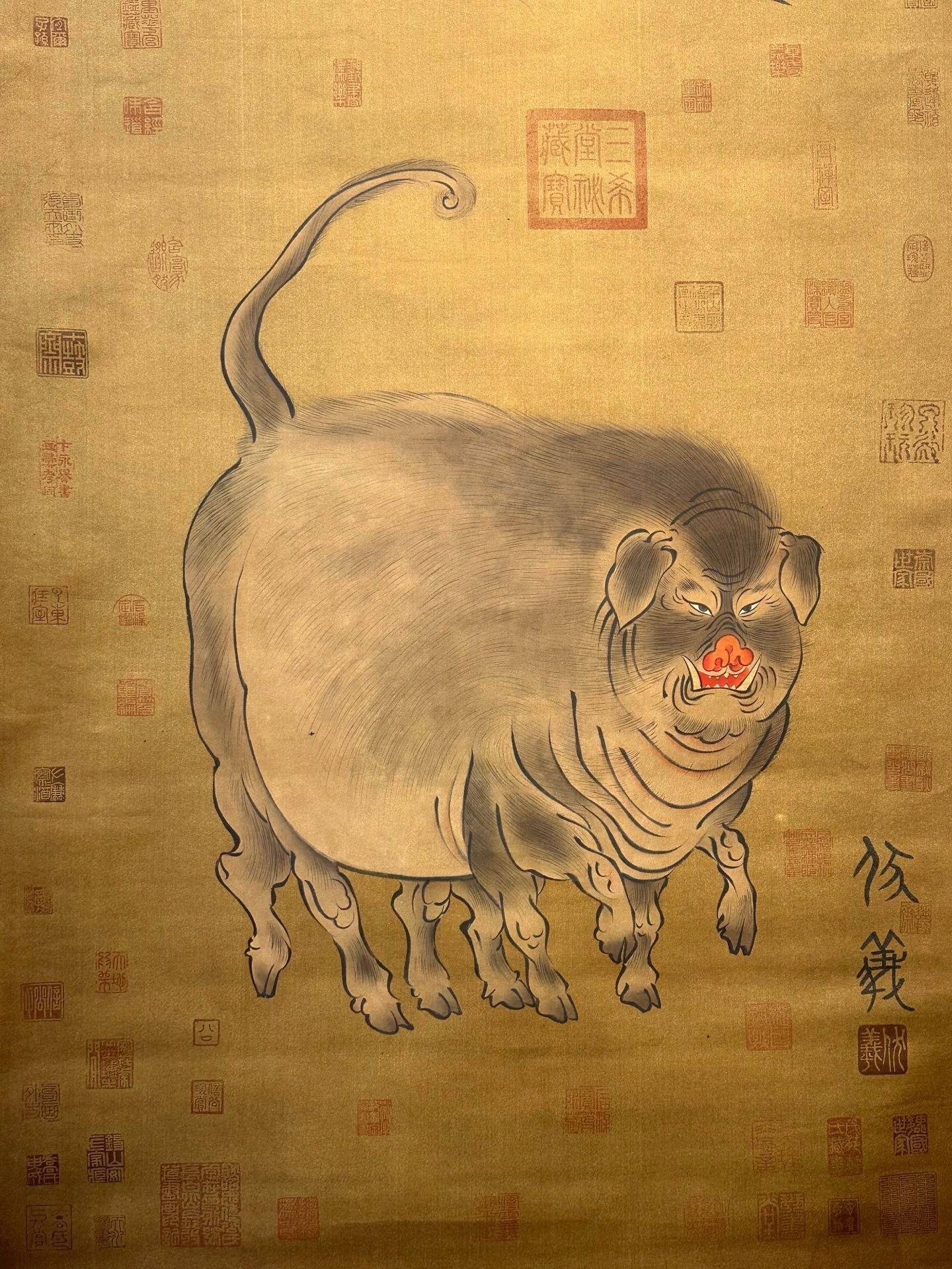 Chinese scroll painting Fuxi