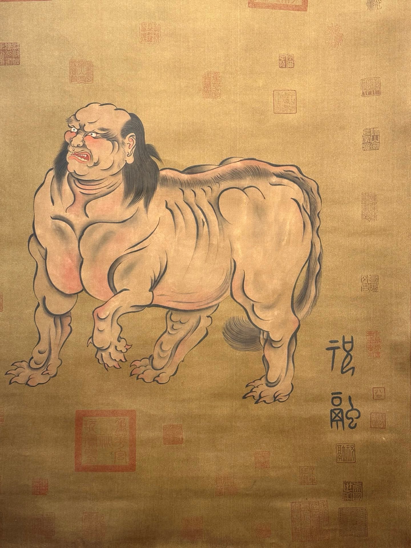 Chinese scroll painting Zhu Rong