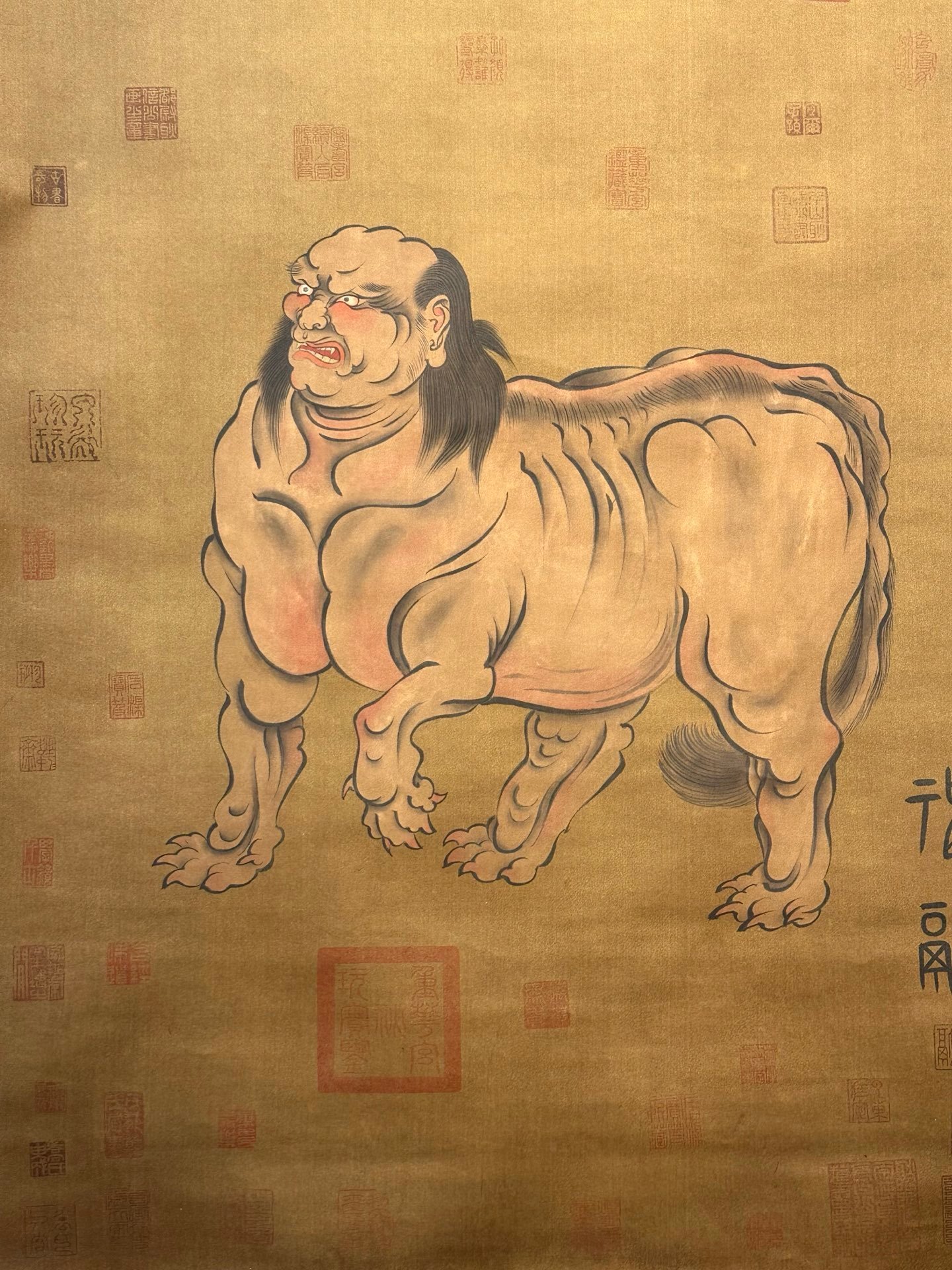 Chinese scroll painting Zhu Rong
