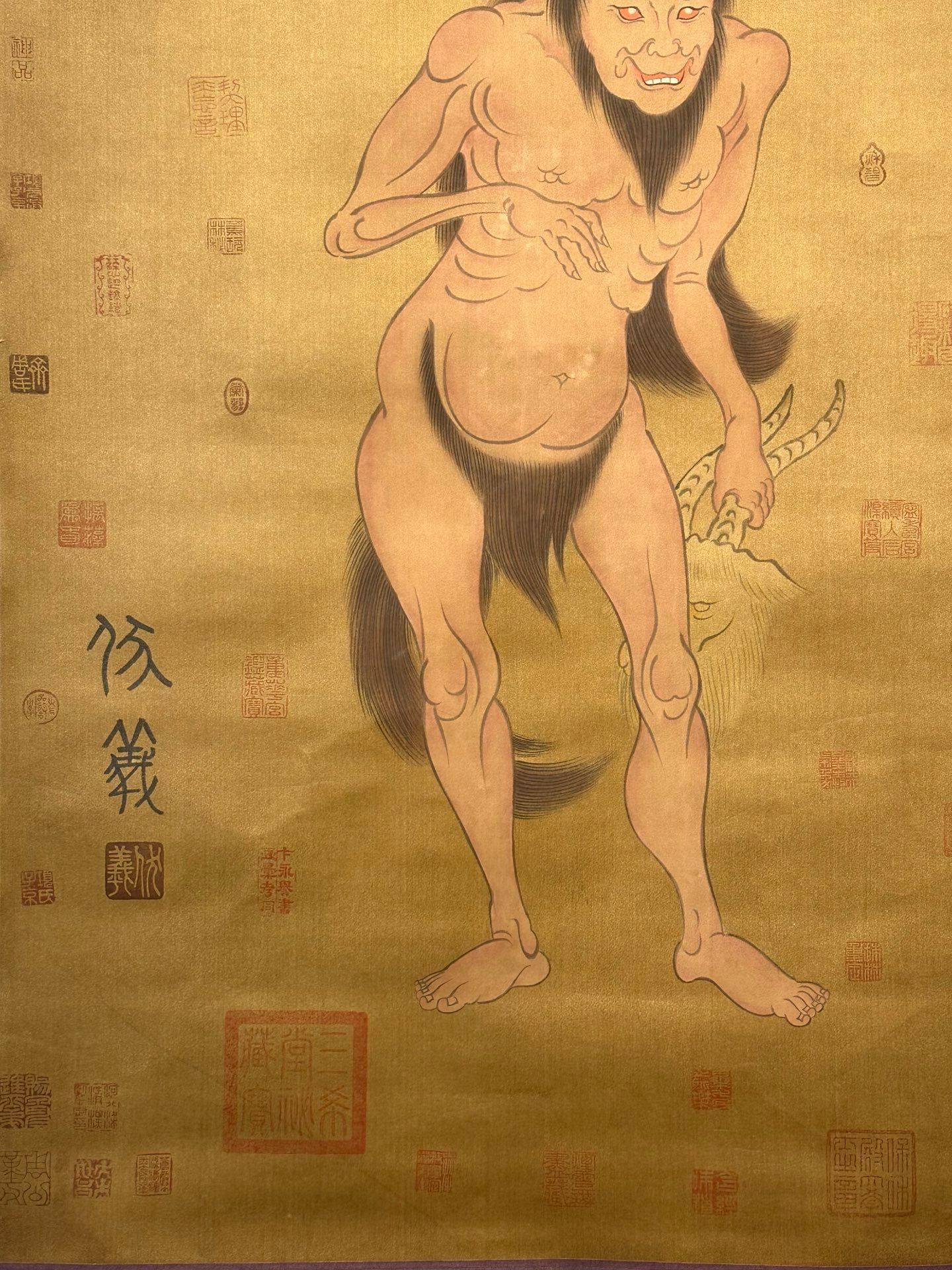 Chinese scroll painting Fuxi