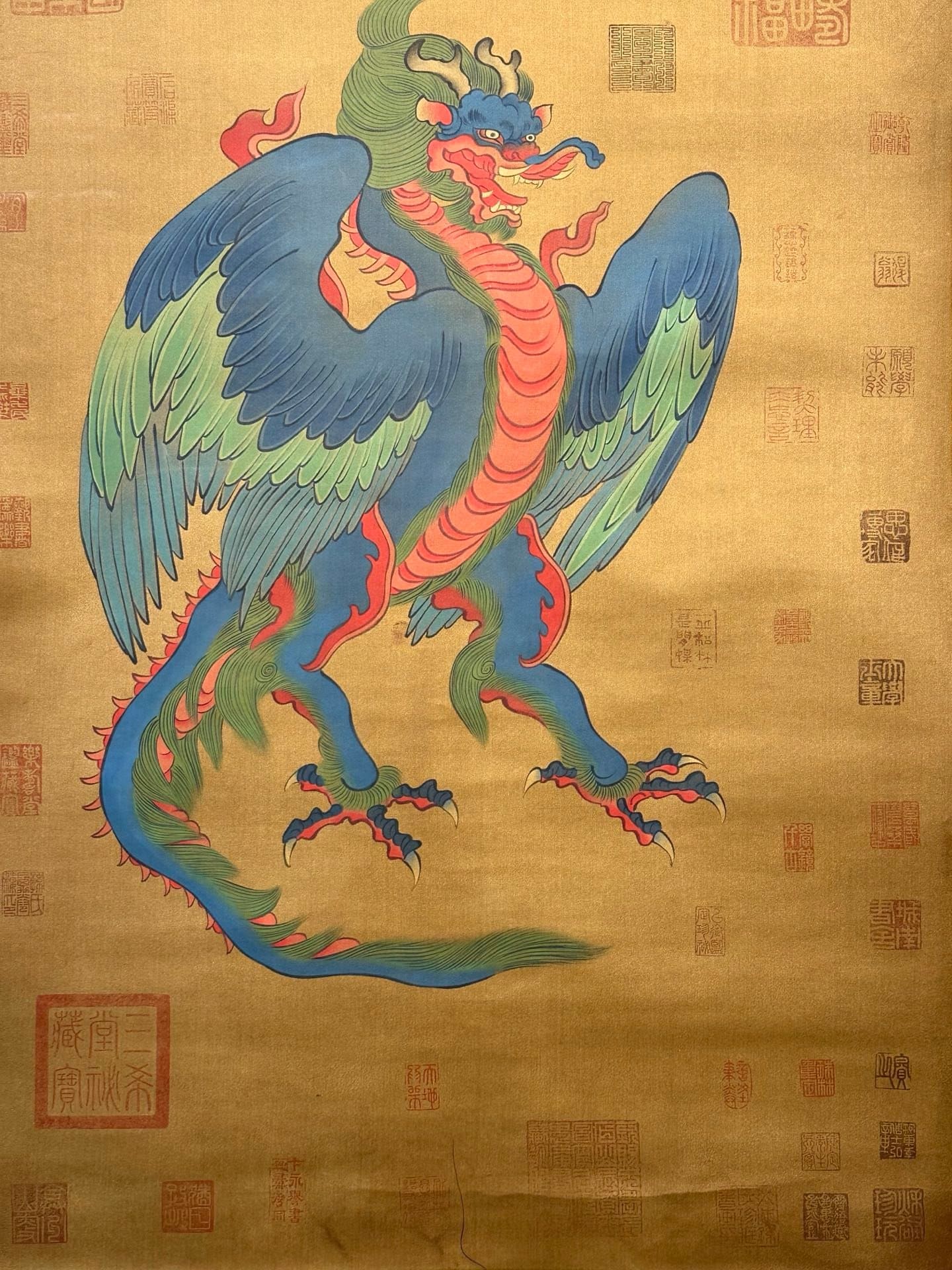 Chinese scroll painting Fuxi