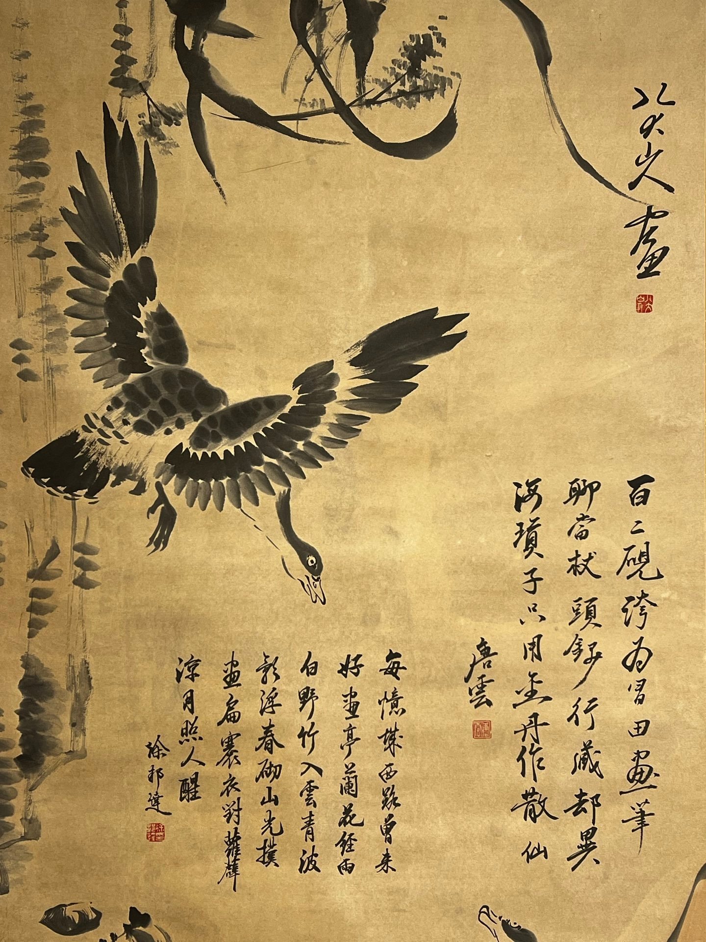 Chinese scroll painting Ba Da Shan Ren Zhu Da