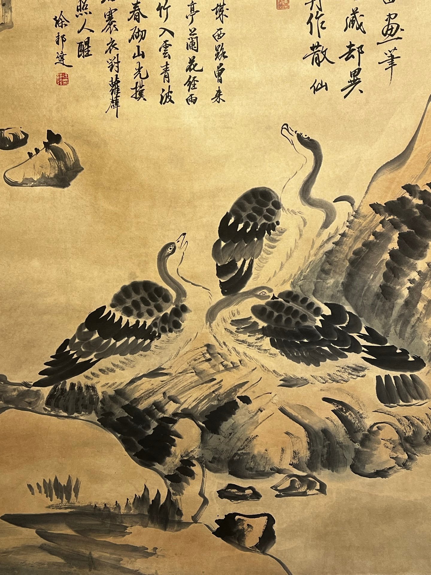 Chinese scroll painting Ba Da Shan Ren Zhu Da
