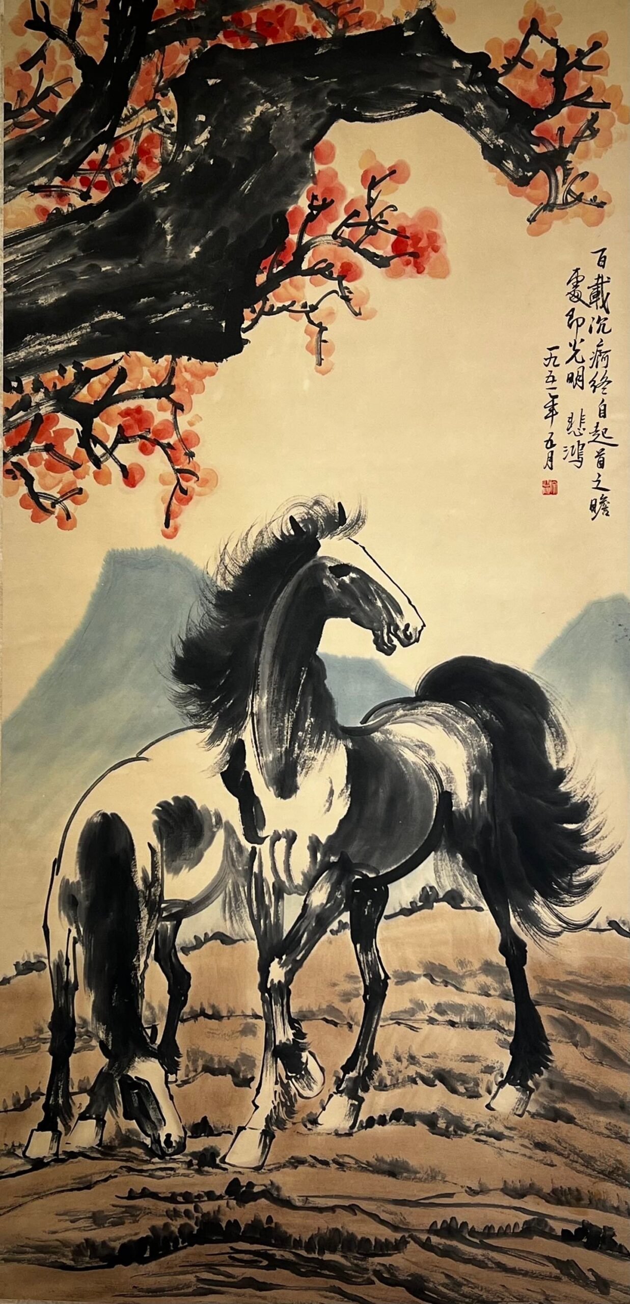 Chinese scroll painting Xu Beihong