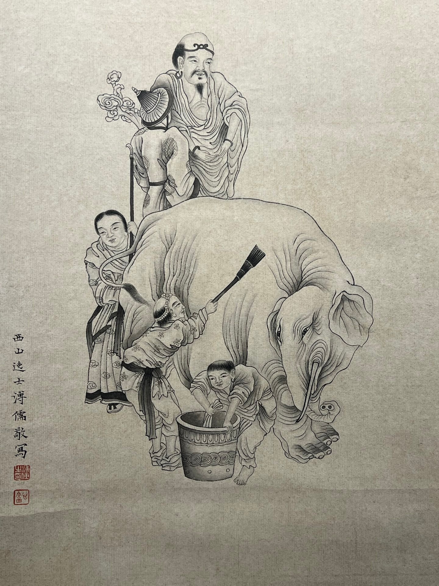Chinese scroll painting Ben Luo Han Tu