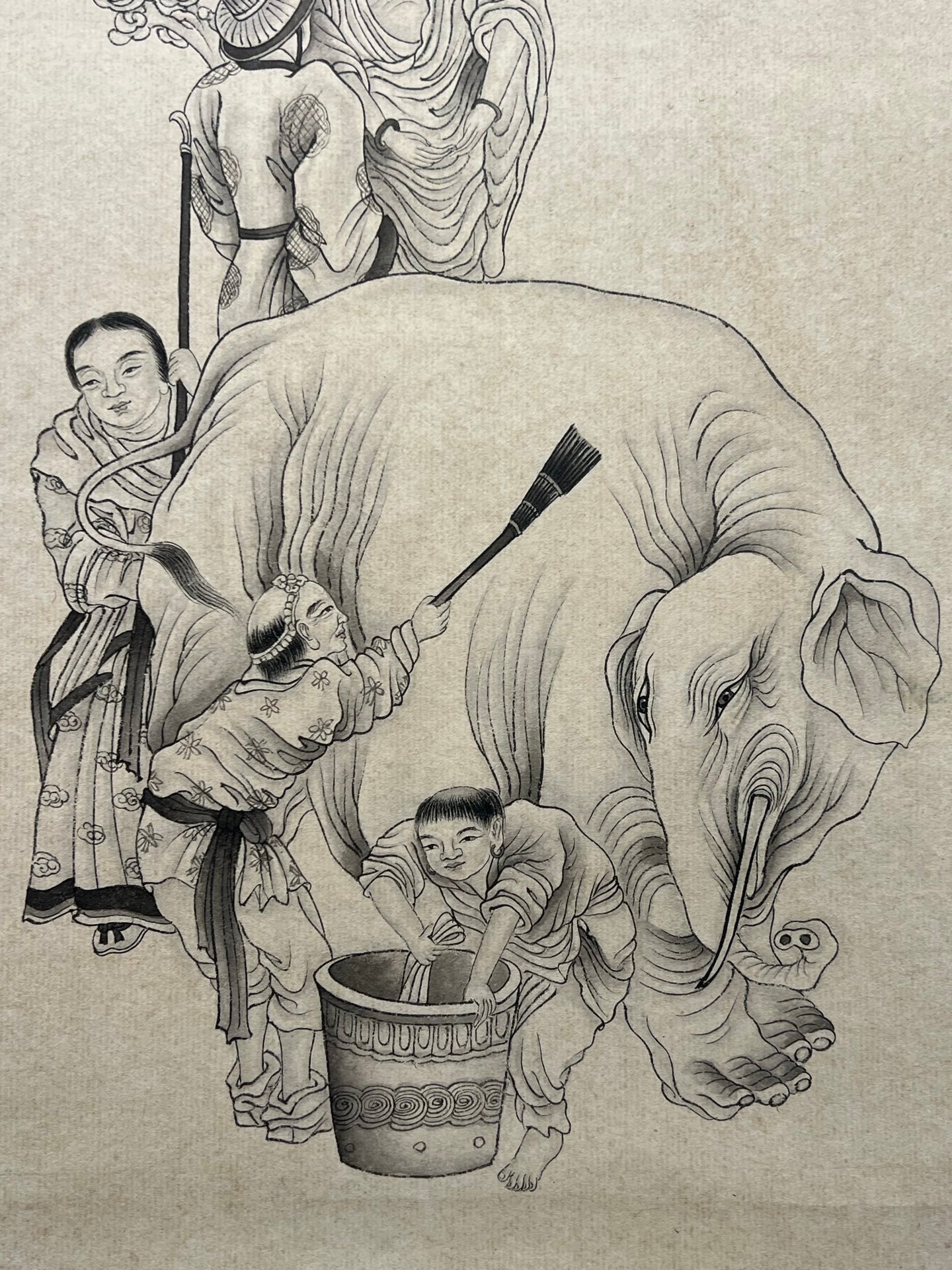 Chinese scroll painting Ben Luo Han Tu